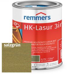 Remmers HK-Lasur 3in1 salzgrün RC-965 Hochwertige Holzlasur auf Lösemittelbasis - zuverlässiger Schutz vor Feuchtigkeit im Außenbereich