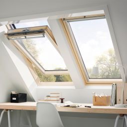 VELUX Dachfenster GGL 2070Q Schwingfenster Holz/Kiefer weiß lackiert Einbruchschutz Fenster 2-fach Standard-Verglasung, erhöhter Einbruchschutz