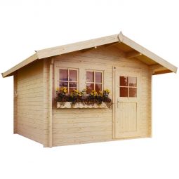 weka Gartenhaus 139A naturbelassen Gartenhütte verschiedene Größen, Fichtenholz mit Wandstärke 45mm