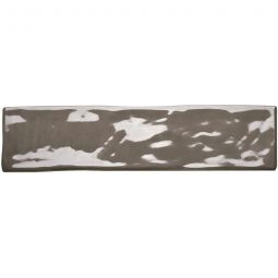 Wandfliesen Loft Grau glasiert glänzend mit Rund- und Wellenkante 7,5x30 cm Stärke 9 mm 1 Pack = 25 Stück, auch als Muster erhältlich