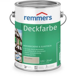 Remmers Deckfarbe hellgrau Starker Wetterschutz, hohe Deckkraft, auf Wasserbasis