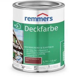 Remmers Deckfarbe skandinavisch rot Starker Wetterschutz, hohe Deckkraft, auf Wasserbasis