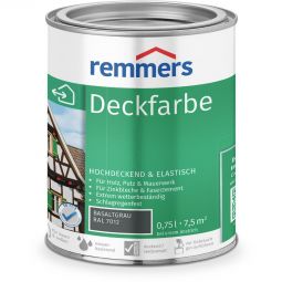 Remmers Deckfarbe basaltgrau RAL 7012 Perfekt für Dachuntersichten, Gartenhäuser, Zäune, Giebel und Kinderspielzeug