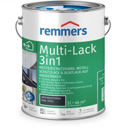 Remmers Multi-Lack 3in1 anthrazitgrau RAL 7016 Vielseitiger, wasserbasierter Schutz: Wetterschutzfarbe, Metallschutzlack und Buntlack