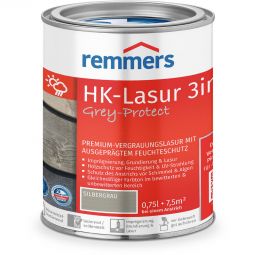Remmers HK-Lasur 3in1 Grey-Protect silbergrau RC-970 Dekorative Premium-Vergrauungslasur auf Lösemittelbasis - ideal für außen