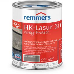 Remmers HK-Lasur 3in1 Grey-Protect graphitgrau FT-25416 Dekorative Premium-Vergrauungslasur auf Lösemittelbasis - ideal für außen