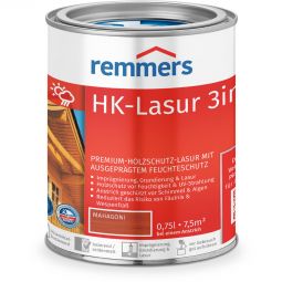 Remmers HK-Lasur 3in1 mahagoni RC-565 Hochwertige Holzlasur auf Lösemittelbasis - zuverlässiger Schutz vor Feuchtigkeit im Außenbereich