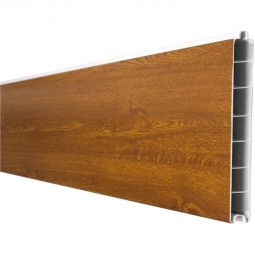 GroJa BasicLine schmal PVC-Steckzaun Sichtschutzzaun Golden Oak Einzelprofil Sichtschutz Steckzaun Lamellenzaun Hochwertiger Kunststoff mit PVC-Folie veredelt, viele Kombinationsmöglichkeiten, 180x15x1,9 cm