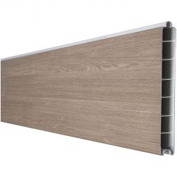 GroJa BasicLine schmal PVC-Steckzaun Sichtschutzzaun Sheffield Oak Einzelprofil Sichtschutz Steckzaun Lamellenzaun Hochwertiger Kunststoff mit PVC-Folie veredelt, viele Kombinationsmöglichkeiten, 180x15x1,9 cm