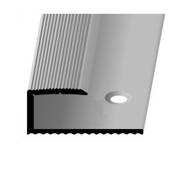 PARKETTFREUND Einfassprofil PF 210 Alu eloxiert Silber Schrauben und Dübel Übergangsschiene grau verschiedene Varianten, bis 1,8m, für Bodenstärke 7,2-8,2mm