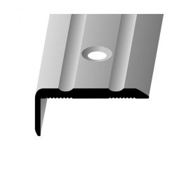 PARKETTFREUND Winkelprofil Alu eloxiert Edelstahl Schrauben und Dübel Übergangsschiene grau verschiedene Varianten, bis 2m