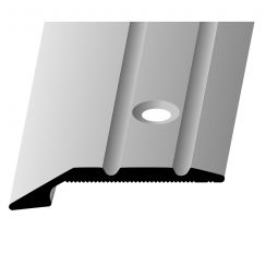 PARKETTFREUND Anpassprofil eloxiert Silber Schrauben und Dübel Übergangsschiene grau verschiedene Varianten, bis 1,8m, Höhenausgleich 4mm