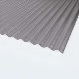Marlon CS Crystalight Wellplatten 76/18 Polycarbonat Wabenstruktur grau Attraktive Wabenstruktur auf der Unterseite, robust und widerstandsfähig, co-extrudierter UV-Schutz, Breite: 1045 mm