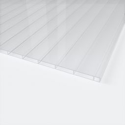 Plexiglas Resist Stegplatten 16 mm transparent D-Struktur Extrudiert, schlagzäh, UV-stabil, witterungsbeständig und widerstandsfähig