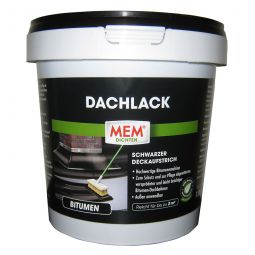 MEM Dachlack 1-10 l, schwarzer Deckaufstrich auf Bitumenbasis