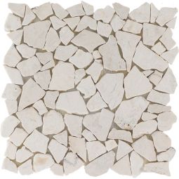 Natursteinmosaik Polymosaik Poly Biancone 30,5x30,5 cm Mosaikfliesen auch als Muster erhältlich