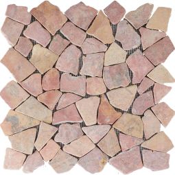 Natursteinmosaik Polymosaik Poly Rosso Verona 30,5x30,5 cm Mosaikfliesen auch als Muster erhältlich