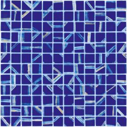 Glasmosaik Art Deko Blue Silver Wave 30x30 cm Mosaikfliesen 8 mm auch als Muster erhältlich
