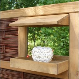 T&J LABO-3D Vogelhaus 36x36x6/36x37x7,5 cm, 2-teilig, Ablage und Dach