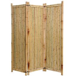 Paravent Bambus 180x180cm Raumteiler 3-teilig, handgefertigt