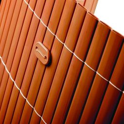 NOOR Befestigungskit PVC braun Sichtschutzmatte Befestigungsset für PVC-Matten – 26-teilig, langlebig, braun, ohne Beschädigung fixierbar