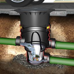 Graf Universal-Filter 3 Extern mit Teleskop und Guss-Abdeckung Externer Regenwasserfilter mit höhenverstellbarem Teleskop, Guss-Abdeckung Klasse B, PKW-befahrbar, für Zisternen und Versickerung