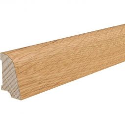 HARO Stecksockelleiste Eiche furniert matt-versiegelt ohne Fräsung 2500x19x38 mm Fußleisten Pflegeleicht, modern, mit Kabelführung