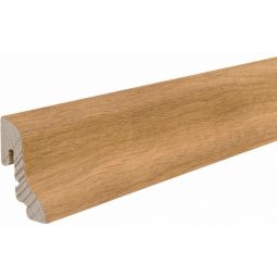 HARO Stecksockelleiste Eiche geschwungen geölt Fußleisten 2500x19x39 mm, mit Kabelführung