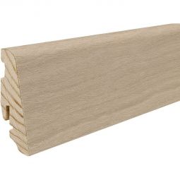 HARO Stecksockelleiste Eiche sandgrau Fußleisten 2200x19x58 mm, ideal für Parkettböden, pflegeleicht und formstabil, perfekte Wahl für moderne, stilvolle Raumabschlüsse