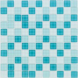Glasmosaik Türkis Mix 30x30 cm Mosaikfliesen 4 mm auch als Muster erhältlich