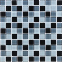 Glasmosaik Schwarz Grau 30x30 cm Mosaikfliesen 4 mm auch als Muster erhältlich