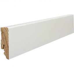 HARO Stecksockelleiste Cube weiß lackiert Holzstruktur Fußleisten Robuste Massivholzleiste in 16x58 mm, weiß lackiert mit sichtbarer Holzstruktur, langlebig, universell einsetzbar und pflegeleicht