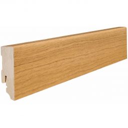 HARO Stecksockelleiste Cube Eiche astig furniert geölt Fußleisten Eichenfurnier mit Astanteil, matte Oberfläche, Maße 16x58 mm, 2,2 m