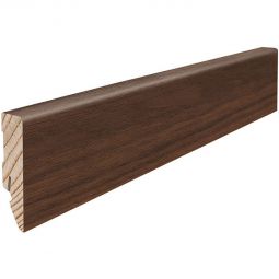 HARO Stecksockelleiste Cube amerikanischer Nussbaum Fußleisten Edle Holzoptik in 58x16 mm, 2,2 m – amerikanischer Nussbaum für markante Raumakzente