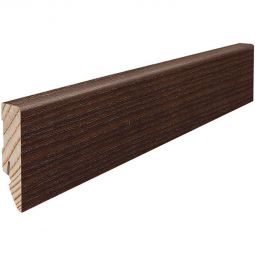 HARO Stecksockelleiste Cube Thermoesche Mezzo Fußleisten Dunkle Thermoeschen-Optik, Massivholzkern, matt geölt, Maße 16x58 mm, 2,2 m