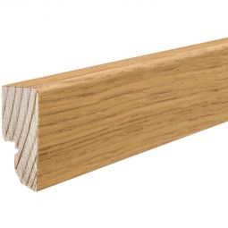 HARO Sockelleiste Cube Eiche furniert geölt ohne Fräsung mit Dämmstreifen Fußleisten Kubusform, Länge: 2500 mm
