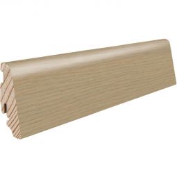HARO Stecksockelleiste Eiche Lichtweiß Fußleisten Mattes Eichenfurnier, stabile Ausführung, Maße 19x58 mm, 2,2 m
