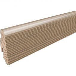 HARO Stecksockelleiste Tanne Pastellgrau Fußleisten Geeignet für Clipsystem, 2200x19x58 mm