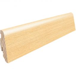 HARO Stecksockelleiste Esche invisible strukturiert Fußleisten 2200x19x58 mm, strukturierte Oberfläche, geöltes Eschefurnier, ideal für Parkett
