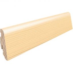HARO Stecksockelleiste Tanne Lichtweiß Fußleisten Strukturierte Oberfläche, Maße: 19x58 mm, 2,2 m