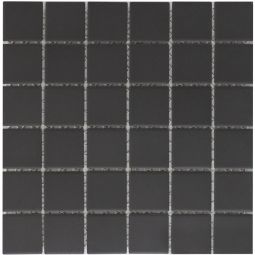Keramikmosaik Feinsteinzeug Schwarz matt R11 30,6x30,6 cm Antislip Mosaikfliesen auch als Muster erhältlich