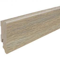 HARO Stecksockelleiste DISANO Cube Eiche Quebec alabaster Fußleisten Kubus-Sockelleiste, 2200x16x58 mm, foliert