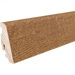 HARO Stecksockelleiste Raucheiche Fußleisten Robust und exklusiv, perfekt für edle Parkettböden und moderne Raumgestaltung, 2200x19x58 mm