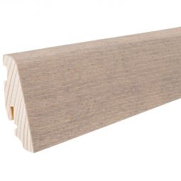 HARO Stecksockelleiste Raucheiche puroweiß Fußleisten Optimal für Parkett, modernes Highlight mit natürlichem Holzcharakter, 2200x19x58 mm