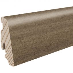 HARO Stecksockelleiste DISANO Eiche Provence schokobraun Nässeschutz Fußleisten Wasserresistente Stecksockelleiste, 2200x19x58 mm - ideal für feuchte Räume und DISANO-Böden