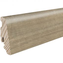 HARO Stecksockelleiste DISANO Gebirgseiche greige Nässeschutz Fußleisten Wasserresistente Leiste mit MDF-Träger, 19x58 mm