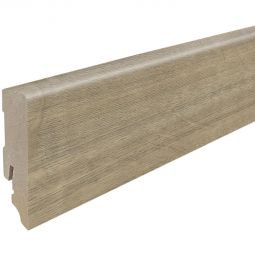 HARO Stecksockelleiste DISANO Cube Gebirgseiche greige Fußleisten Greigefarbener Holzlook kombiniert mit robuster MDF-Ausführung, 2200x16x58 mm