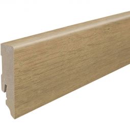 HARO Stecksockelleiste DISANO Cube Gebirgseiche honig Fußleisten Honigfarbener Holzlook mit stabilem MDF und Stecksystem, 2200x16x58 mm