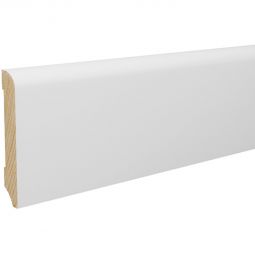 HARO Sockelleiste weiß 10x70 mm stark foliert mit Nässeschutz Fußleisten Matt weiße Feuchtraumleiste, stoßfest, RAL 9016, MDF-foliert, pflegeleicht