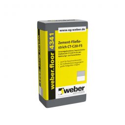 weber Zement-Fließestrich weber.floor 4341 40 kg, für den Innenbereich CT-C20-F5